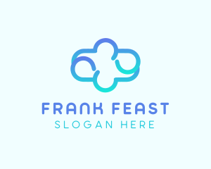 Blue Gradient Cloud logo design