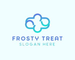 Blue Gradient Cloud logo design