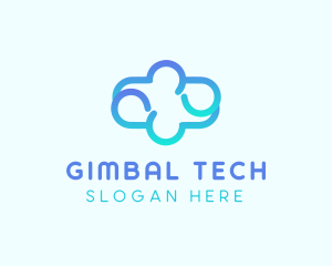 Blue Gradient Cloud logo design