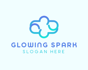 Blue Gradient Cloud logo design