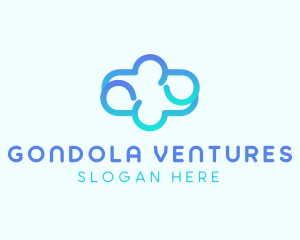 Blue Gradient Cloud logo design