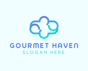 Blue Gradient Cloud logo design