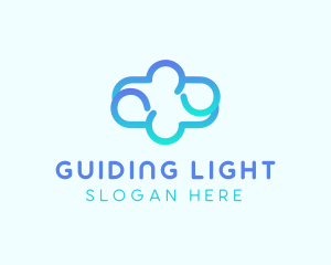 Blue Gradient Cloud logo design