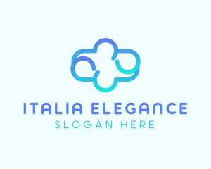 Blue Gradient Cloud logo design