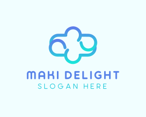 Blue Gradient Cloud logo design