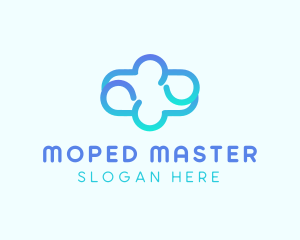 Blue Gradient Cloud logo design