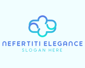 Blue Gradient Cloud logo design