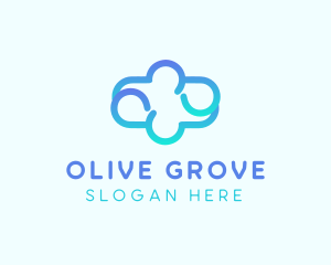 Blue Gradient Cloud logo design