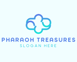 Blue Gradient Cloud logo design