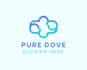 Blue Gradient Cloud logo design