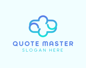 Blue Gradient Cloud logo design