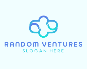 Blue Gradient Cloud logo design