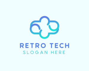 Blue Gradient Cloud logo design