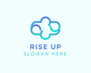 Blue Gradient Cloud logo design