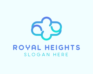 Blue Gradient Cloud logo design