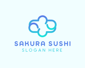 Blue Gradient Cloud logo design