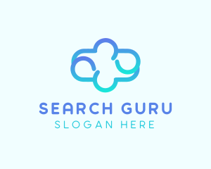 Blue Gradient Cloud logo design