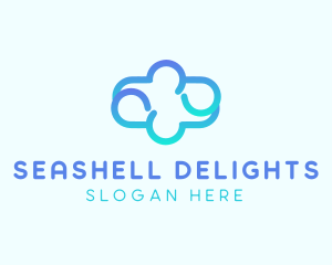 Blue Gradient Cloud logo design