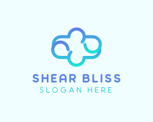 Blue Gradient Cloud logo design