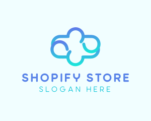 Blue Gradient Cloud logo design