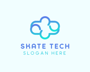 Blue Gradient Cloud logo design