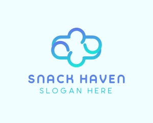 Blue Gradient Cloud logo design