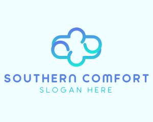 Blue Gradient Cloud logo design