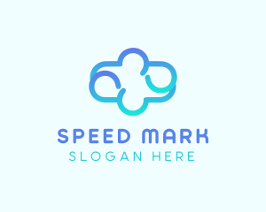 Blue Gradient Cloud logo design