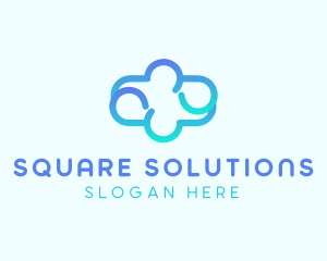 Blue Gradient Cloud logo design