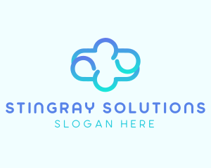 Blue Gradient Cloud logo design