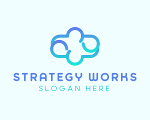 Blue Gradient Cloud logo design