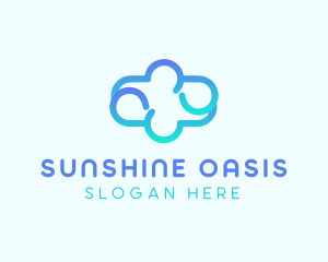 Blue Gradient Cloud logo design