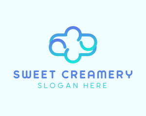 Blue Gradient Cloud logo design