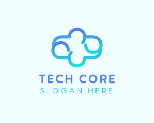 Blue Gradient Cloud logo design