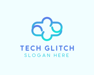 Blue Gradient Cloud logo design