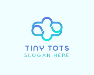 Blue Gradient Cloud logo design