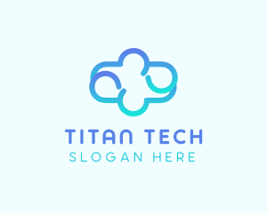 Blue Gradient Cloud logo design