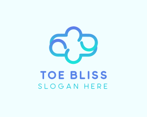 Blue Gradient Cloud logo design