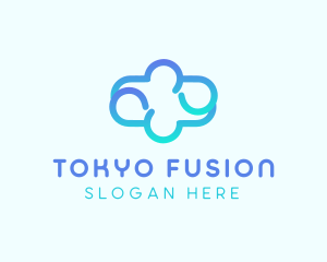 Blue Gradient Cloud logo design