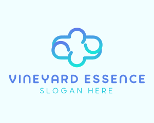 Blue Gradient Cloud logo design