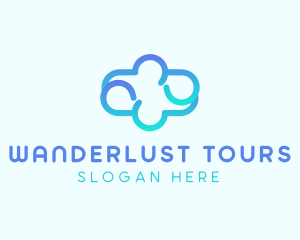 Blue Gradient Cloud logo design