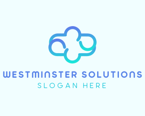 Blue Gradient Cloud logo design