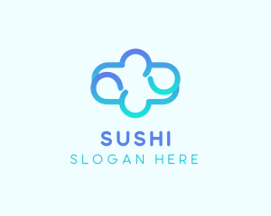 Blue Gradient Cloud logo design