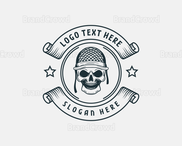 Scary Soldier Skull Logo