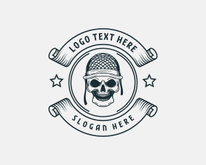 Scary Soldier Skull Logo