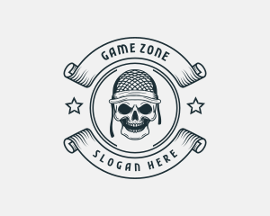 Scary Soldier Skull logo design