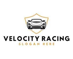 Car Racing Shield logo design