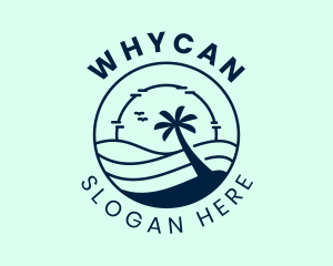 Coast - Ocean Beachside Sunset logo design