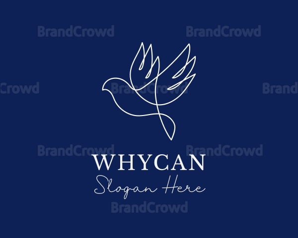 Elegant Flying Dove Logo
