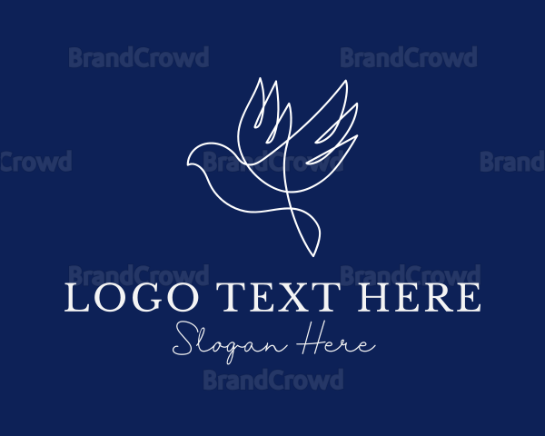 Elegant Flying Dove Logo